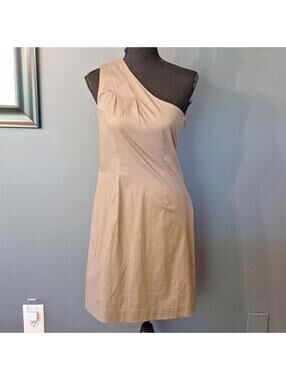 NWT Gap Beige One Shoulder Dress Size 4